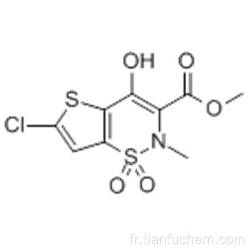 1,1-dioxyde d&#39;ester méthylique de l&#39;acide 6-chloro-4-hydroxy-2-méthyl-2H-thiéno [2,3-e] -1,2-thiazine-3-carboxylique CAS 70415-50-8